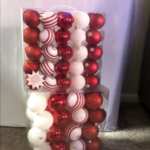 Hobby Lobby Red and White Ornament Collection